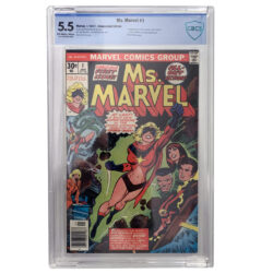 Ms Marvel #1 (1st appearance of Carol Danvers) Marvel Comics January 1977 (CBCS Graded 5.5)