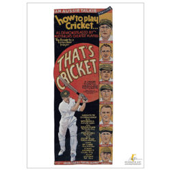 That's Cricket starring Don Bradman 1931 Movie Poster A2 Full-Colour Reproduction