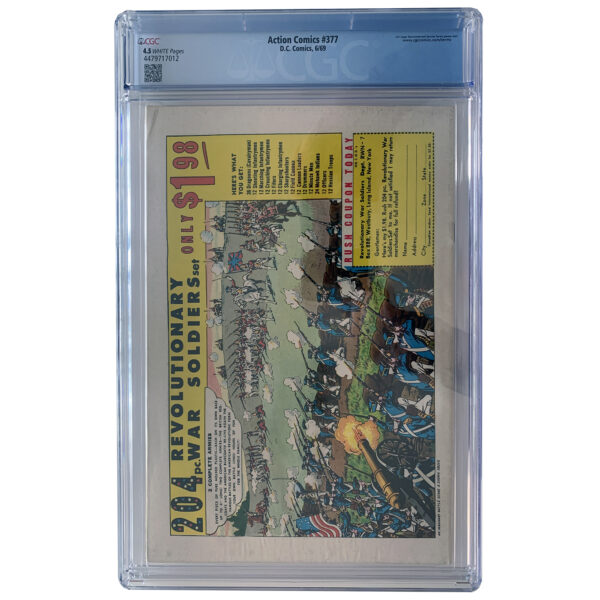 Action Comics #377 (The Cage of Doom!) DC Comics June 1969 (CGC Graded 4.5) First 15 Cent Cover - Image 2