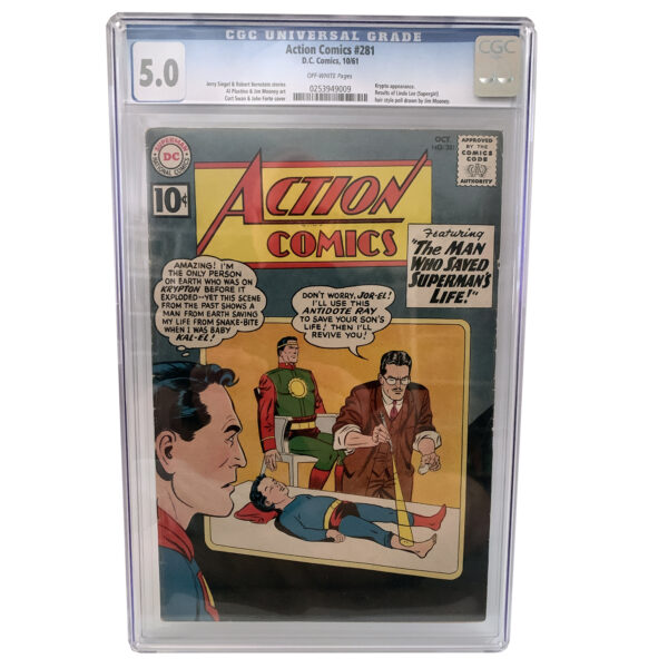 Action Comics #281 (Krypto appearance) DC Comics October 1961 (CGC Graded 5.0)