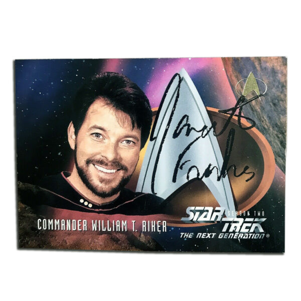 Star Trek: The Next Generation Commander Riker (Jonathan Frakes) Signed Trading Card 1995