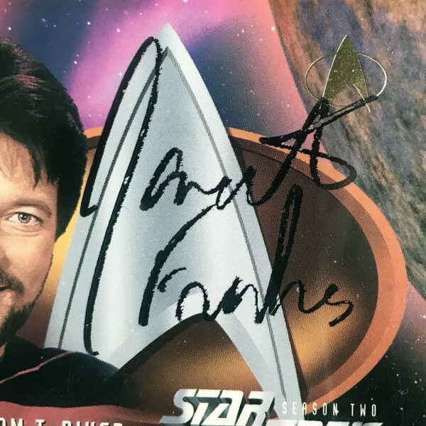 Star Trek: The Next Generation Commander Riker (Jonathan Frakes) Signed Trading Card 1995 - Image 4