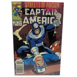 Captain America #374 (Streets of Poison) Marvel Comics Early August 1990 (Very Fine) Newsstand Edition