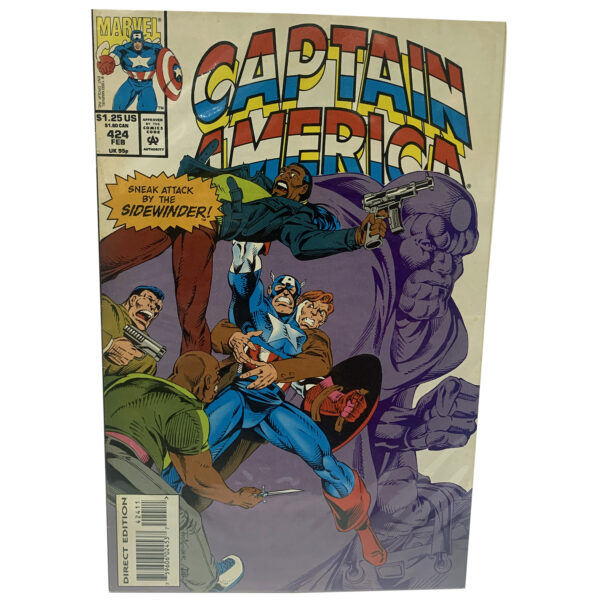 Captain America #424 (Sneak Attack by Sidewinder) Marvel Comics February 1994 (Very Fine)