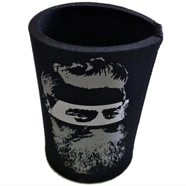 Two Ned Kelly 'Iron Out Law' Black Neoprene Stubby Holders Can Coolers - Image 3