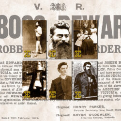 Ned Kelly Limited Edition Series One Six-Set Collector Trading Cards with Wanted Poster