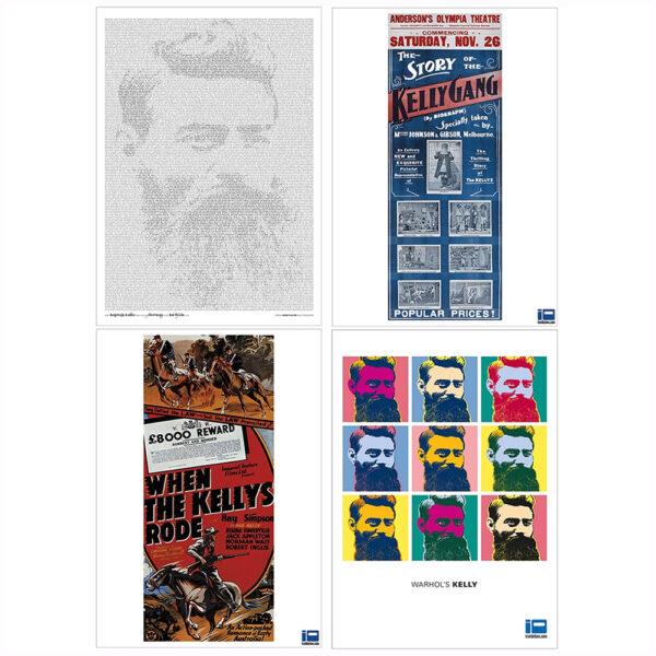 Collection of Four Ned Kelly Limited Edition IronoutlawDotCom A2 Size Posters